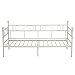 GreenForest Daybed Twin Bed Frame with Headboard and Stable Steel Slats Mattress Platform Base Boxspring Replacement Easy Assembly for Living Room Guest Room (Cream)