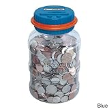 Discovery Kids Coin Counting Money Jar Electronic Bank Digital Coin Counter Blue