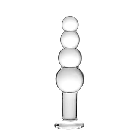 SXOVO Glas Masturbation Perlen Anal Plug Dildo Erotik Wichsen Buttplug Massieren erwachsenen Sex Toy für Mann und Frau (Clear