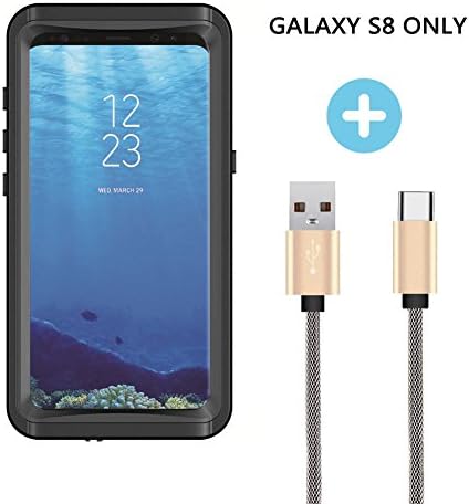 Waterproof Case for Galaxy S8 - Verhux Underwater Full Body Clear Protective Cover with Military Tested Shockproof Design