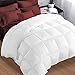 Comforter Soft Goose Down Alternative Duvet Insert Warm Winter 2100 Series Quilt with Corner Tab for All Season, Prima Microfiber Filled (White, King-1)
