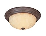 1257S-WM-AM Flushmount Ceiling Light Warm Mahogany 2-Light 11" Fixture (Tools &amp; Home Improvement)