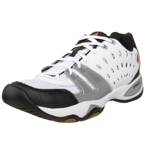 Prince Ektelon Unisex T-22 Indoor Court Shoes,White/Black/Red,7 M Men's/8.5 M Women's