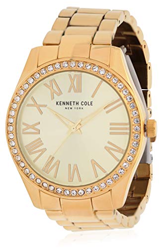 Women's Classic Stainless Steel Analog-Quartz Watch with Alloy Strap, Gold, 17.9 (Model: KC50664001)