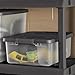 Sterilite 6-Pack ShelfTote, Clear Plastic Storage Bins with Lids, 25 Quart, Gray - Stackable Organizing Container Boxes for Closet, Bathroom, and Office