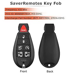 SaverRemotes 7 Button Key Fob Compatible for