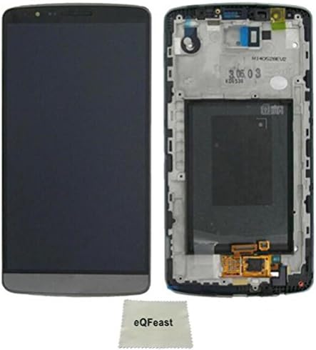 eQFeast For LG G3 D850 D851 D855 VS985 LS990 Full LCD Display Touch Screen Digitizer with Frame Assembly (Gray)