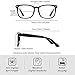 Cyxus Black Blue Light Filter Glasses for Men Women Computer Gaming Glasses UV Blocking Fake Eyeglasses Retro Clear Lens Lightweight Square Eyewear Frame,Spring Hinge,Anti Eye Strain,Relieve Headaches