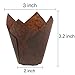 Tulip Baking Cups 150-Pack Natural Cupcake Muffin Paper Liners Grease-Proof Wrappers for Wedding, Birthday Party, 1.96 x 3.14 Inch, Brown Color