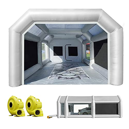 20X11.5X8FT Inflatable Paint Booth with Blowers 750W+450W, Professional