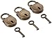 kathson Old Vintage Antique Style Mini Archaize Padlocks Key Lock with Key (Lot of 3,Antique,Love)) (Antique Style)