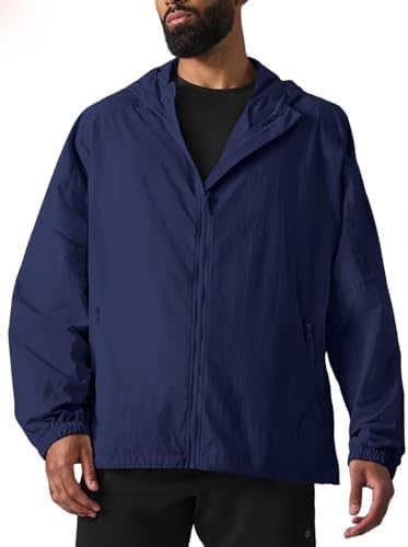 Cottonhood Men's Pullover Windbreaker - Reflective Anorak Jacket