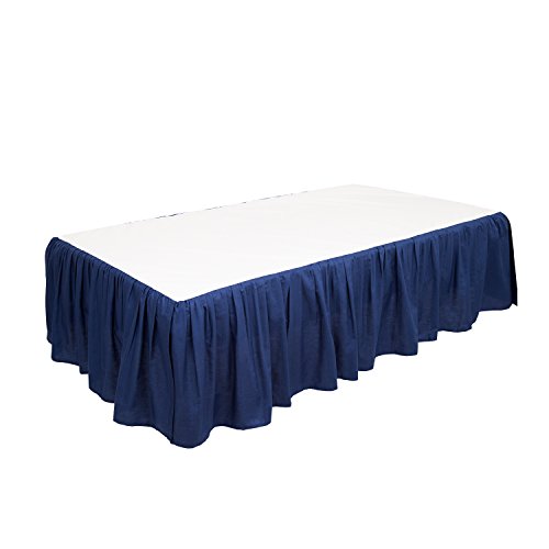 image for TILLYOU Crib Bed Skirt Dust Ruffle, 100% Natural Cotton, Nursery Crib 