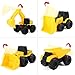 JOYIN 5 Pcs Beach Sand Toy Car Playset with 1 Carrier Truck and 4 Construction Cars, Educational Toy Vehicle for Kids Boys Girls Birthday Gift