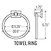 Randall Series Towel Ring Bath Accessories, Brushed Nickel