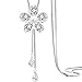 Z-Jeris Women Crystal Flower Pendant Long Chain Tassel Necklace