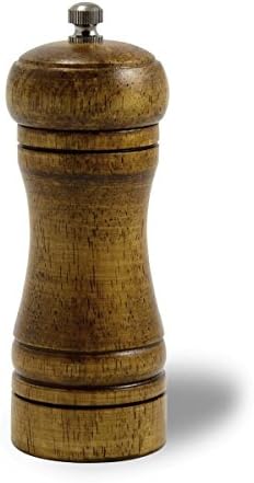 Salt and Pepper Mill Yoheox Solid Wood Pepper Grinder Salt Shaker with Adjustable Coarseness,5 Inch
