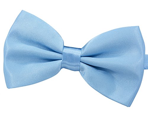 Amajiji Formal Dog Bow Ties for Medium & Large Dogs (D114 100% polyester) (Light Blue)
