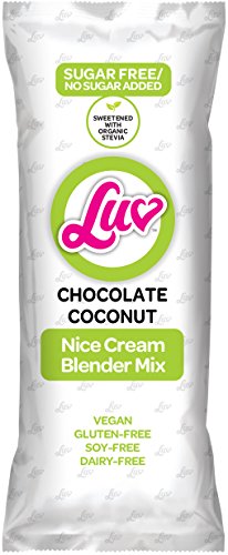 LUV Nice Cream Blender Mix Refill, Chocolate - Sugar Free Non-Dairy Frozen Dessert - Gluten Free, Low Calorie, Keto, Paleo Snack