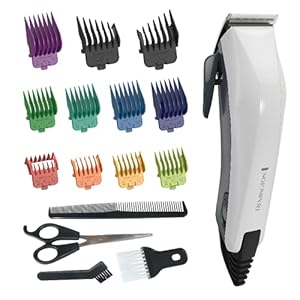 Remington-HC5035-Corded-Colour-Cut-Hair-Clipper Remington HC5035 Corded Colour Cut Hair Clipper, White and Grey