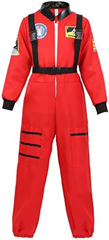 Children's Astronaut Costume Jumpsuit Dress up Role Play Costume for Kids Boys Girls Pretend Play Spaceman Suit Set