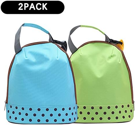 Hothuimin Insulated Breast Milk Storage Cooler Bag and Baby Bottle Bags, Lunch Bag Tote Bag for Travel, Work, School, Picnic – 2 Pack