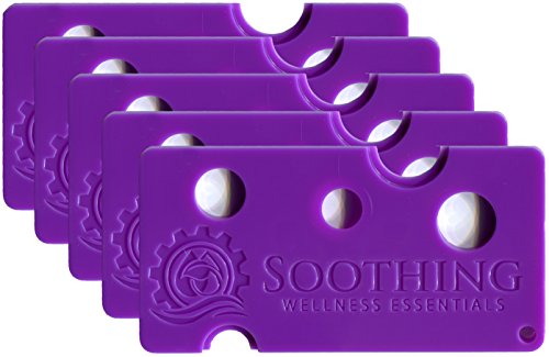 Soothing Wellness Essentials 5 PACK Essential Oils Opener Key Tool Set (ORCHID PURPLE) - The Perfect Opener and Remover Accessory for Roller Balls and Caps on Most Bottles