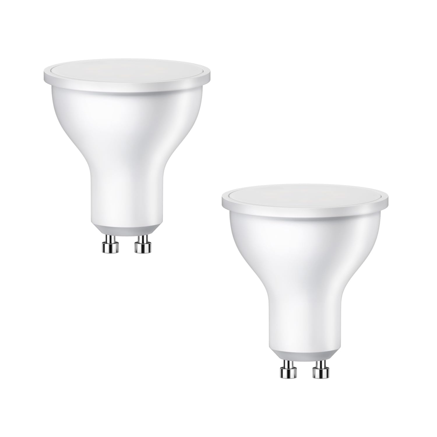 ledscom.de 2 GU10 LED Bulbs, PAR16, Warm White (2700 K), 7 W, 630lm, 103°, matt — image 1