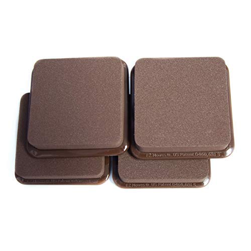 EZ Moves Permanent Furniture Slides - 3"x3" (Set of 4) Dark Brown - Thumbnail 2
