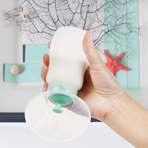 Silicone Manual Breast Pump with Breastfeeding Milk Saver Stopper in Gift Box, 100% Food Grade Silicone BPA Free(4oz/100ml), Green
