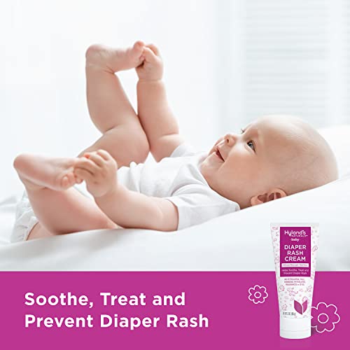 HYLAND’S DIAPER RASH CREAM FOR BABY, SOOTHE, TREAT AND PREVENT DIAPER RASH, WITH ZINC OXIDE, ORGANIC CALENDULA, ALOE VERA, AND CHAMOMILE, SAFE AND GENTLE, PEDIATRICIAN TESTED, 3 OZ.