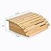 Ergonomic Bamboo Footrest Foot Stool Under Desk Footrest with Massager Rollers for Office Home