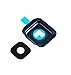 EShine® Back Rear Camera Glass Lens Cover Ring Replacement + Adhesive for Samsung Galaxy S6 G920 (ALL CARRIERS)+ EShine® Cloth (Blue)