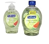 Softsoap Crisp Cucumber & Melon Hand Soap with Pump, 5.5 Fl Oz and Softsoap Crisp Cucumber & Melon Value Refill, 11.25 Fl Oz (Value Bundle 2 Pack)