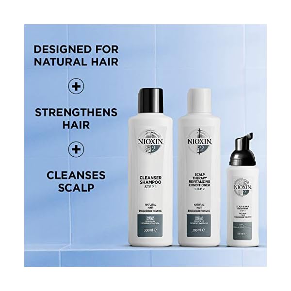 NIOXIN-System-2-for-Natural-Hair-with-Progressed-Thinning Nioxin 3-Part System | System 2 | Natural Hair with Progressed Thinning Hair Treatment | Scalp Therapy | Hair Thickening…