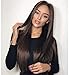 Vedar Celebrity Wigs Luxury Brown Lace Front Wigs for Women Silky Straight Wigs Long Hair Natural Looking Synthetic Lace Wigs Middle Part Flawless Hair Chocolate Hair Wigs Best Lace Front Wigs 22 inch