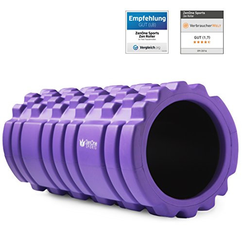 ZenRoller-Faszienrolle-Massagerolle-zum-Loesen-von-Verklebungen-Muskelverhaertungen-Foam-Roller-zur-Triggerpunkt-Massage-foerdert-Durchblutung-Regeneration-inkl-E-Book-Uebungsposter