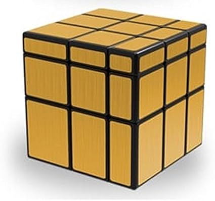 AGAMI 3x3 Mirror Gold, High Speed QIYI Rubiks Cube 3D Puzzle Rubix Cube