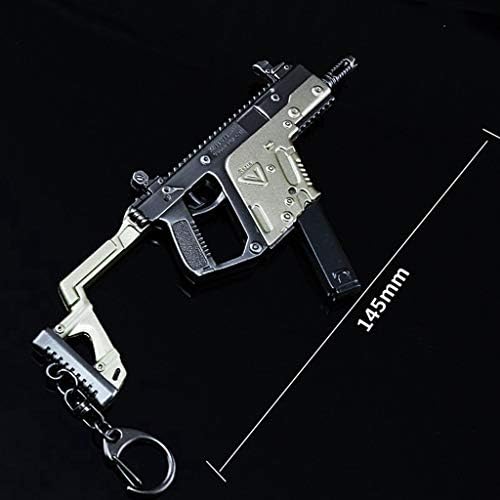 Mini Games Prop 1/6 Metal Vector Submachine Gun Model Figure Keychains Toys Accessories