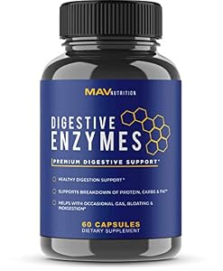 Image of Digestive Enzymes + Probiotics Supplement Designed to Decrease Bloating and Flatulence with Protease Enzyme, Bromelain, and Papain; Digestion Aid with Three Powerful Strains of Bacteria; NON-GMO