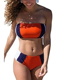 CUPSHE Traje de baño tricolor para dama