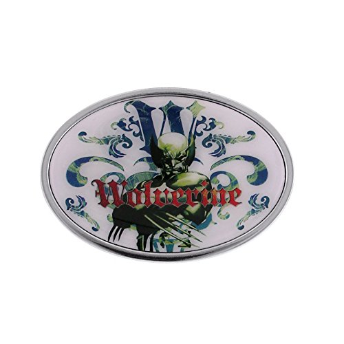 Marvel Comics Jewelry Wolverine Green Enamel Motif Design Belt Buckle 5000