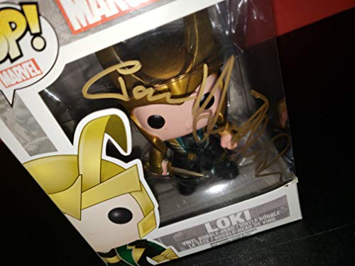 3 HIDDLESTON+Autographed+Signed+Figure+MARVEL