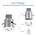 TORCHSTAR Gimbal Recessed Lighting Kit, 3 Inch Air Tight IC Rated Housing, White Trim, LED Dimmable GU10 Bulb, ETL Listed, 2700K Soft White, Adjustable Downlight, Pack of 6