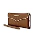 Rebecca Minkoff Wristlet, M.A.B. Tech Wristlet Case [Protective] Designer Clutch Wristlet fits Apple iPhone 7 - Almond Leather