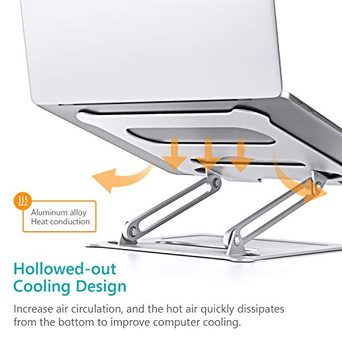 SAVFY Laptop Stand, Ergonomic Multi-Angle Height Adjustable Laptop Stand Holder, Aluminum Light Weight Adjustable Laptop Stand for 10\'\'-17\'\' MacBook, iPad, Notebook, Tablet
