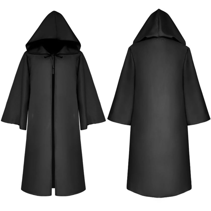 Halloween Hoodies Robe Hooded Cape Cloak Cosplay Costume Long Cape Fancy Dress Cloak Halloween Grim Reaper Cape Witch Wizard Costume Halloween Costume Accessory for Kids