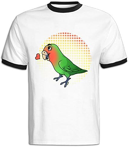 Contrast Color T Shirts 90s Bird Kiss for Man