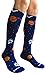 A-Swift Compression Socks (1 Pair) for Women & Men Best for Running, Athletic Sports, Crossfit, Flight Travel - Suits Nurses, Maternity Pregnancy - Below Knee High (Space Dreams, Large)