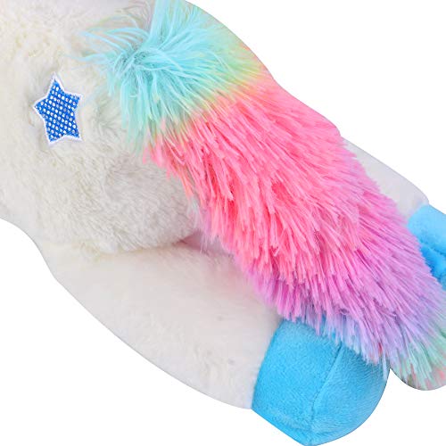 Georgie Porgy Kinder Plüach mit Einhoin Stofftier Mehrfarbigen Kuscheltier Pony Regenbogenschwanz Kuschelgeschenke für… – Bild 5